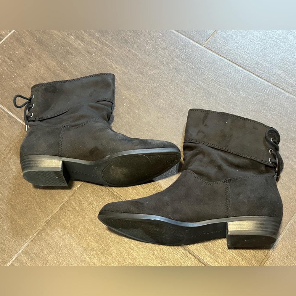 Black Short Suede Boots